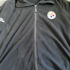 Black Fleece Jacket with Steelers Logo